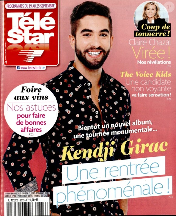 Magazine Télé Star en kiosques le 14 septembre 2015.