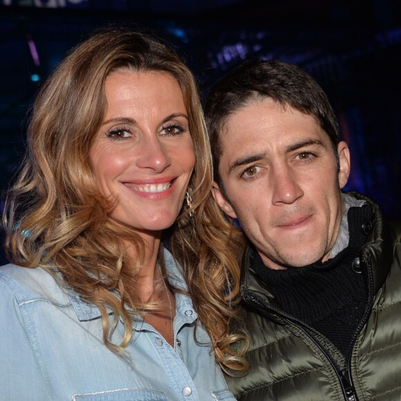 Sophie Thalmann et son mari Christophe Soumillon - Soirée Samsung "New Edge Night" pour la sortie du nouveau Samsung Galaxy GS6 edge + à la piscine Molitor à Paris le 15 septembre 2015.