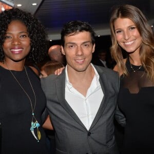 Muriel Hurtis, Taïg Khris et Laury Thilleman - Soirée Samsung "New Edge Night" pour la sortie du nouveau Samsung Galaxy GS6 edge + à la piscine Molitor à Paris le 15 septembre 2015.