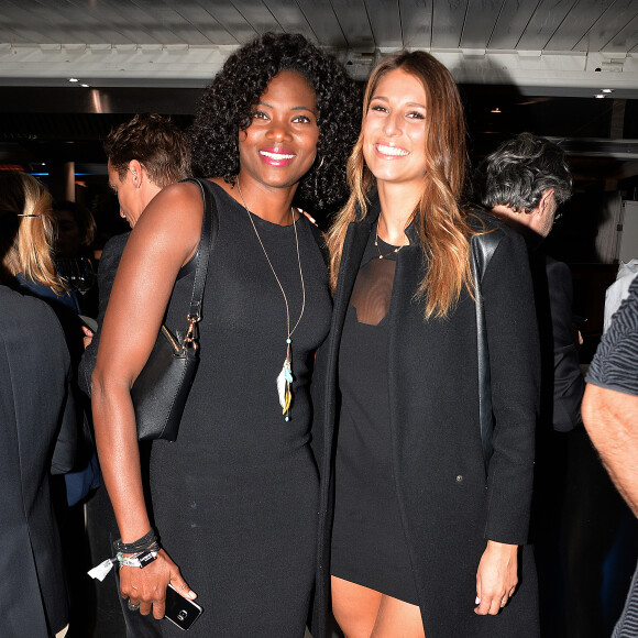 Muriel Hurtis et Laury Thilleman - Soirée Samsung "New Edge Night" pour la sortie du nouveau Samsung Galaxy GS6 edge + à la piscine Molitor à Paris le 15 septembre 2015.