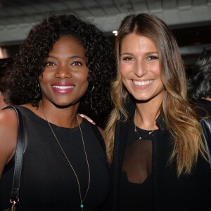 Muriel Hurtis et Laury Thilleman - Soirée Samsung "New Edge Night" pour la sortie du nouveau Samsung Galaxy GS6 edge + à la piscine Molitor à Paris le 15 septembre 2015.