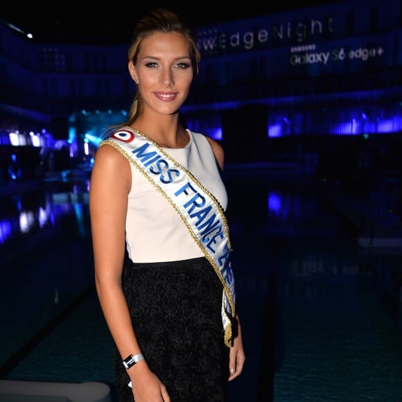 Camille Cerf (Miss France 2015) - Soirée Samsung "New Edge Night" pour la sortie du nouveau Samsung Galaxy GS6 edge + à la piscine Molitor à Paris le 15 septembre 2015.