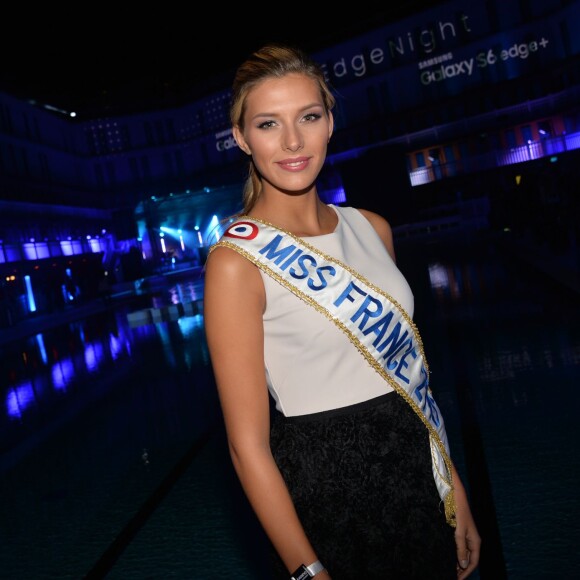 Camille Cerf (Miss France 2015) - Soirée Samsung "New Edge Night" pour la sortie du nouveau Samsung Galaxy GS6 edge + à la piscine Molitor à Paris le 15 septembre 2015.