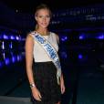 Camille Cerf (Miss France 2015) - Soirée Samsung "New Edge Night" pour la sortie du nouveau Samsung Galaxy GS6 edge + à la piscine Molitor à Paris le 15 septembre 2015.