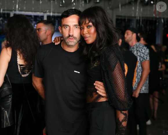 Ricardo Tisci (directeur artistique de Givenchy) et Naomi Campbell assistent à la soirée #WMagModelSearch du magazine W et de l'agence IMG Models au One World Trade Center. New York, le 14 septembre 2015.