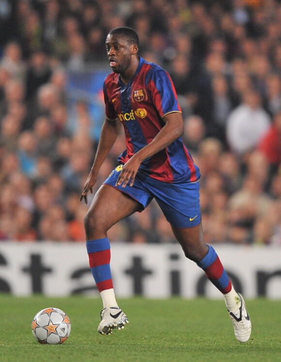 Yaya Touré au Camp Nou à Barcelone en avril 2008