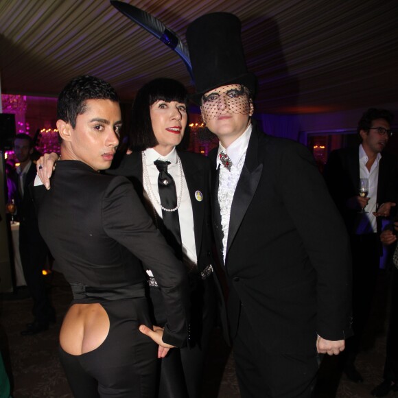 Djanis Bouzyani, Chantal Thomass, Ali Mahdavi - Soirée des 50 ans de la vie parisienne de Kenzo Takada au Pré Catelan à Boulogne le 17 septembre 2015.