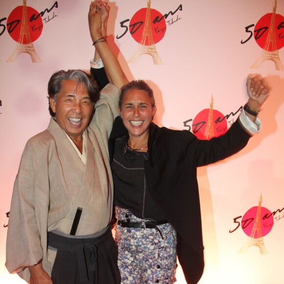 Kenzo Takada et Isabel Marant - Soirée des 50 ans de la vie parisienne de Kenzo Takada au Pré Catelan à Boulogne le 17 septembre 2015.