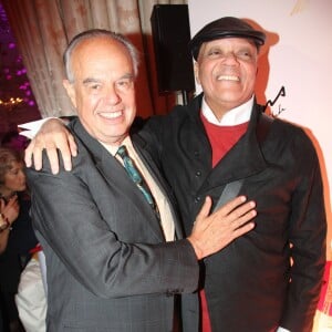 Frederic Mitterrand, Guy Cuevas - Soirée des 50 ans de la vie parisienne de Kenzo Takada au Pré Catelan à Boulogne le 17 septembre 2015.