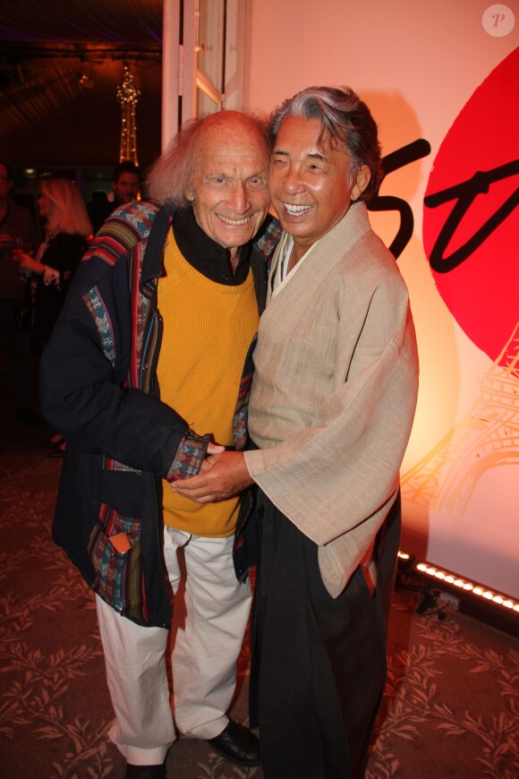 Ivry Gitlis, Kenzo Takada - Soirée des 50 ans de la vie parisienne de Kenzo Takada au Pré Catelan à Boulogne le 17 septembre 2015.