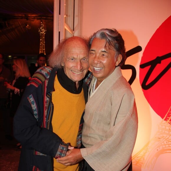 Ivry Gitlis, Kenzo Takada - Soirée des 50 ans de la vie parisienne de Kenzo Takada au Pré Catelan à Boulogne le 17 septembre 2015.