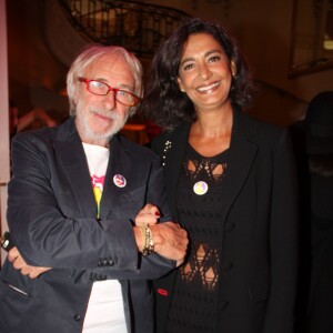 Pierre Richard et sa femme Ceyla Lacerda - Soirée des 50 ans de la vie parisienne de Kenzo Takada au Pré Catelan à Boulogne le 17 septembre 2015.