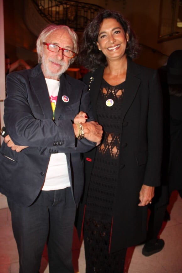 Pierre Richard et sa femme Ceyla Lacerda - Soirée des 50 ans de la vie parisienne de Kenzo Takada au Pré Catelan à Boulogne le 17 septembre 2015.