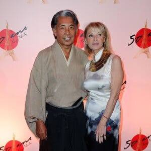 Kenzo Takada et Ruth Obadia - Soirée des 50 ans de la vie parisienne de Kenzo Takada au Pré Catelan à Boulogne le 17 septembre 2015.