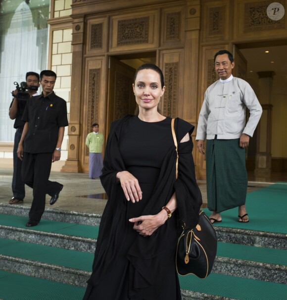 Angelina Jolie Pitt à Nay Pyi Taw, Myanmar le 28 juillet 2015.