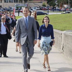 Le roi Felipe VI et la reine Letizia d'Espagne en visite à Saint Augustine en Florire, aux États-Unis le 18 septembre 2015.