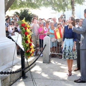 Le roi Felipe VI et la reine Letizia d'Espagne en visite à Saint Augustine en Florire, aux États-Unis le 18 septembre 2015.