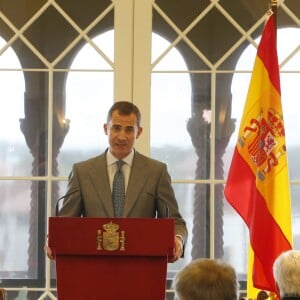 Le roi Felipe VI et la reine Letizia d'Espagne au Flagler College à Saint Augustine lors de leur voyage officiel aux États-Unis le 18 septembre 2015.