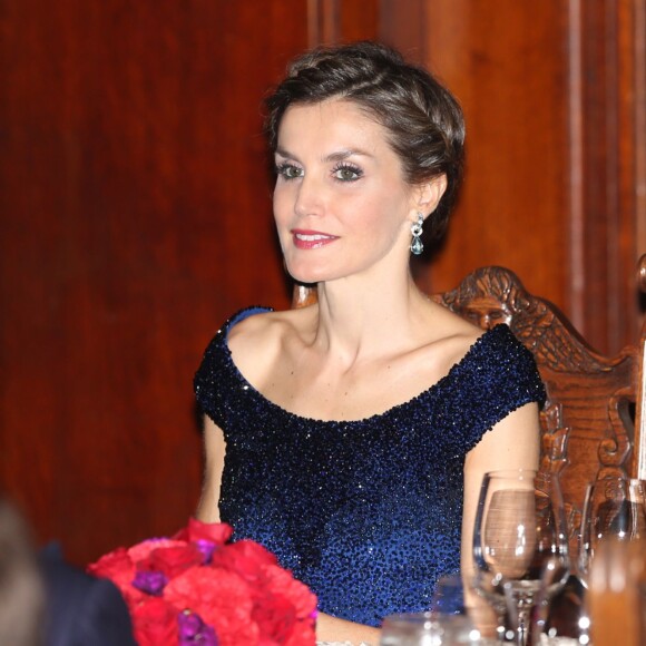 Letizia d'Espagne au dîner inaugural du 20e Forum hispano-américain à Saint Augustine le 18 septembre 2015.