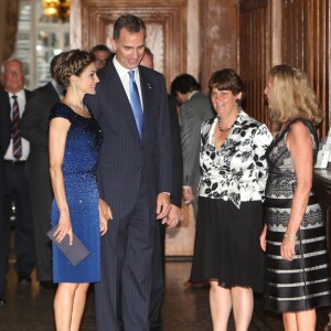 Le roi Felipe et la reine Letizia d'Espagne au dîner inaugural du 20e Forum hispano-américain à Saint Augustine le 18 septembre 2015.