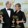Richard Jenkins et Frances McDormand à la 67e cérémonie des Emmy Awards au Microsoft Theatre, à Los Angeles le 20 septembre 2015.