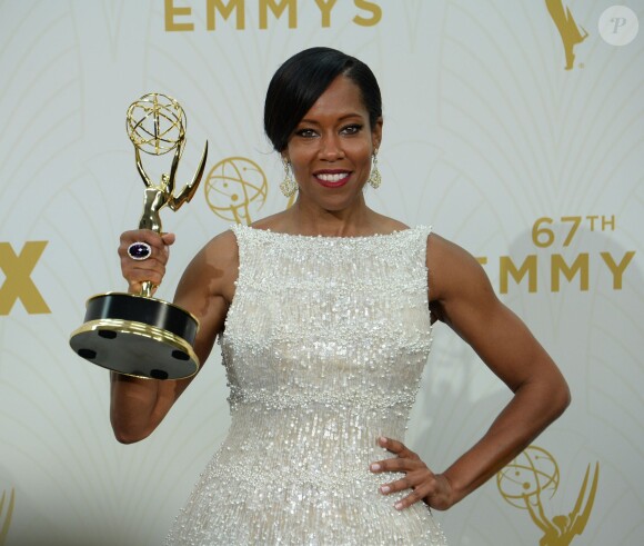 Regina King à la 67e cérémonie des Emmy Awards au Microsoft Theatre, à Los Angeles le 20 septembre 2015.