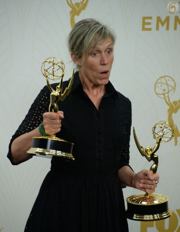 Frances McDormand à la 67e cérémonie des Emmy Awards au Microsoft Theatre, à Los Angeles le 20 septembre 2015.