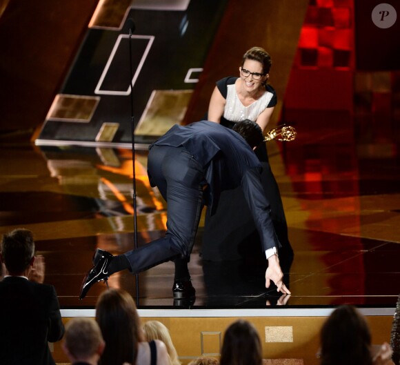 Jon Hamm à la 67e cérémonie des Emmy Awards au Microsoft Theatre, à Los Angeles le 20 septembre 2015.