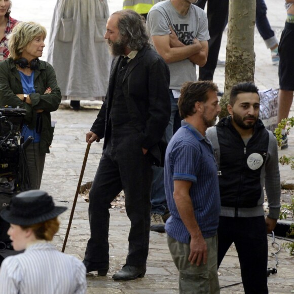 Exclusif - Tournage à Aix-en-Provence le 10 septembre du film "Cézanne et moi" de Danièle Thompson, avec Guillaume Canet dans le rôle de l'écrivain Emile Zola et Guillaume Gallienne dans celui du peintre aixois Paul Cézanne.
