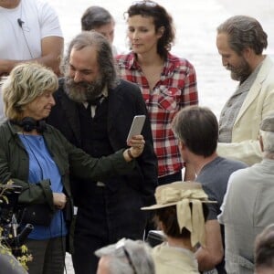 Exclusif - Tournage à Aix-en-Provence le 10 septembre du film "Cézanne et moi" de Danièle Thompson, avec Guillaume Canet dans le rôle de l'écrivain Emile Zola et Guillaume Gallienne dans celui du peintre aixois Paul Cézanne.