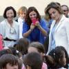 La reine Letizia d'Espagne inaugurait l'année scolaire 2015-2016 à Palencia, en visite à l'école Marques de Santillana, le 21 septembre 2015.