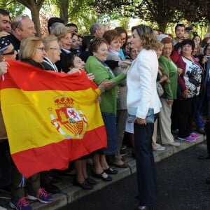 Letizia d'Espagne inaugurait l'année scolaire 2015-2016 à Palencia, en visite à l'école primaire Marques de Santillana, le 21 septembre 2015.