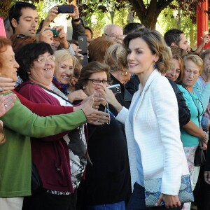 Letizia d'Espagne inaugurait l'année scolaire 2015-2016 à Palencia, en visite à l'école primaire Marques de Santillana, le 21 septembre 2015.