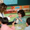 Letizia d'Espagne inaugurait l'année scolaire 2015-2016 à Palencia, en visite à l'école primaire Marques de Santillana, le 21 septembre 2015.