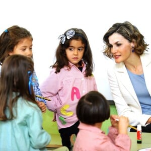 Letizia d'Espagne inaugurait l'année scolaire 2015-2016 à Palencia, en visite à l'école primaire Marques de Santillana, le 21 septembre 2015.