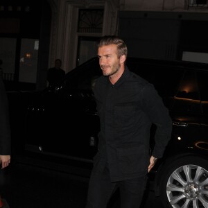David Beckham lors du dîner organisé par son épouse Victoria au sein de sa boutique sur Dover Street dans le quartier de Mayfair à Londres le 22 septembre 2015