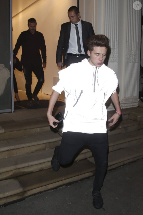 Brooklyn Beckham seen leaving Victoria's store in Mayfair, London, UK, September 22, 2015. The fashion designer hosted a star-studded private dinner during London Fashion Week. Photo by ABACAPRESS.COM23/09/2015 - London