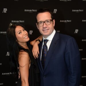 Exclusif - Anggun et François-Henry Bennahmias (CEO d'Audemars Piguet) - La maison Audemars Piguet a célébré le lancement de la nouvelle Millenary Femme au Carreau du Temple à Paris le 6 juillet 2015