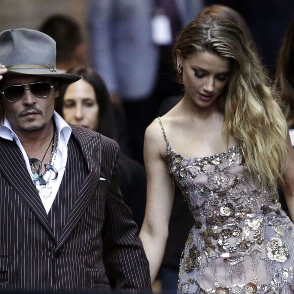 Johnny Depp et sa compagne Amber Heard - Célébrités au festival international du film de Toronto (TIFF) le 12 septembre 2015