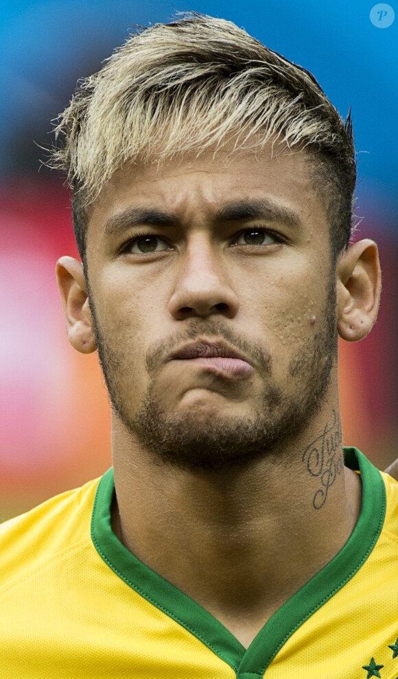 Neymar - Match de football entre le Brésil contre le Cameroun à Brasilia au Brésil le 23 juin 2014. Le bésil à remporté le match 4 à 1.