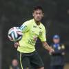 Le joueur de football Neymar lors de l'entrainement avec l'équipe de foot du Brésil à Grana Comary, Teresopolis le 9 juin 2014