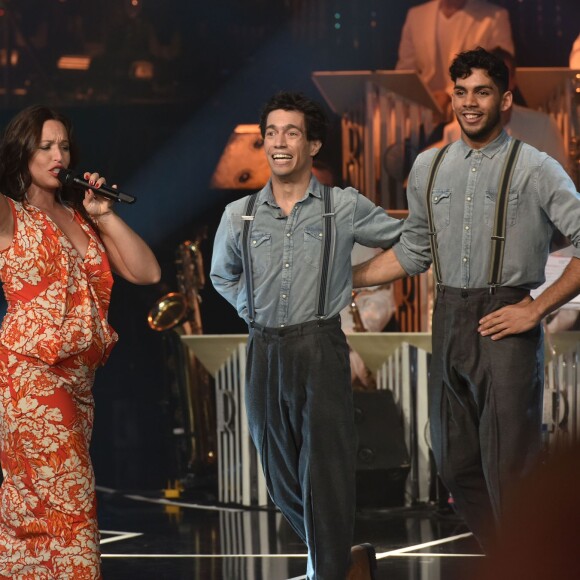 Exclusif - Natasha St Pier - Enregistrement de l'émission " Les Années Bonheur " présentée par Patrick Sébastien à La Plaine St Denis le 22 septembre.