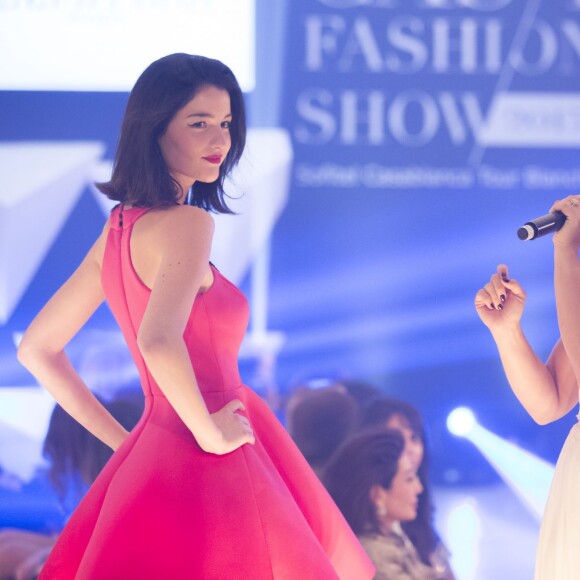 Exclusif - Natasha St-Pier (robe bustier blanche Christophe Guillarmé, bijoux Mounier Bouvard) - Soirée du défilé "Casa Fashion Show" au Sofitel Tour Blanche à Casablanca au Maroc le 28 mars 2015.
