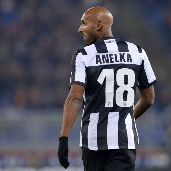 Nicolas Anelka lors de la rencontre entre la Roma et la Juventus de Turin, à Rome, le 16 février 2013