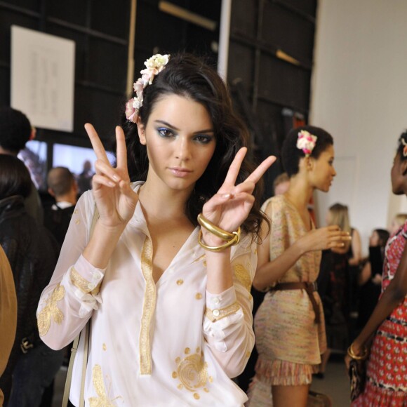 Kendall Jenner - Défilé et backstage "Diane von Fürstenberg" printemps/été 2016 lors de la fashion week à New York, le 14 septembre 2015.