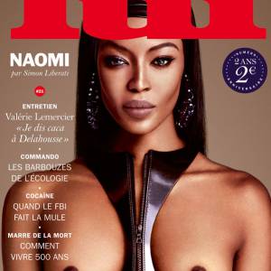 Naomi Campbell pour "Lui", en kiosques le 1er octobre 2015.