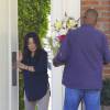 Jim Carrey reçoit tous les jours des fleurs à son domicile suite au suicide de sa petite amie Cathriona White à Brentwood, le 2 octobre 2015