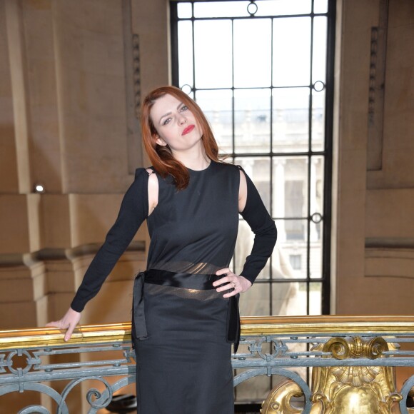 Elodie Frégé - People au défilé de mode "Guy Laroche" prêt-à-porter Automne-Hiver 2015-2016 à Paris, le 4 mars 2015.