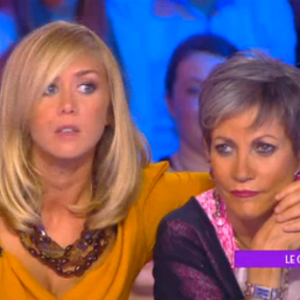 Enora Malagré et Isabelle Morini-Bosc, lors du prime time spécial TPMP fête les 3 ans de D8, le jeudi 8 octobre 2015 sur D8. 