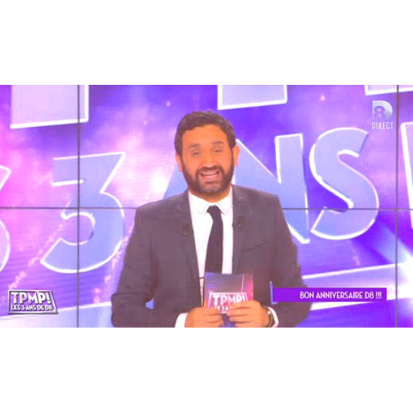 Cyril Hanouna, lors du prime time spécial TPMP fête les 3 ans de D8, le jeudi 8 octobre 2015 sur D8. 
